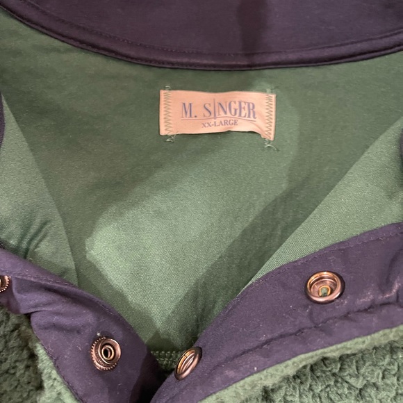 M. Singer Men’s Faux Sherpa pullover Size XXL and M Green New w/o tag - Picture 6 of 8